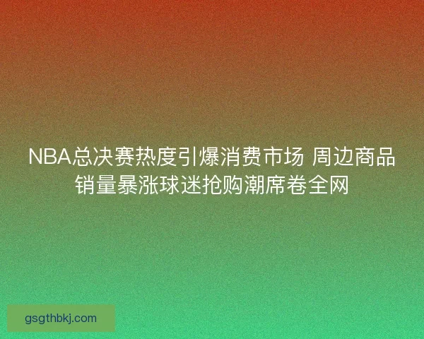 NBA总决赛热度引爆消费市场 周边商品销量暴涨球迷抢购潮席卷全网